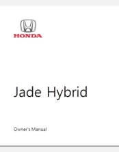 HONDA JADE HYBRID 2015 2016 2017 2018 OWNERS MANUAL